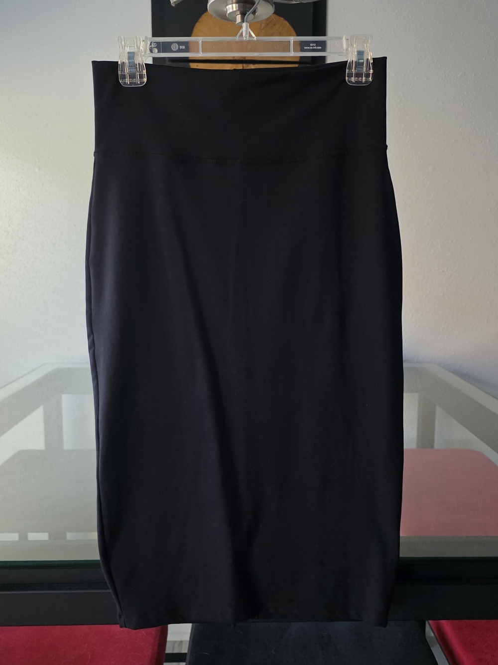 bebe Black High Waist Midi Pencil Skirt Medium